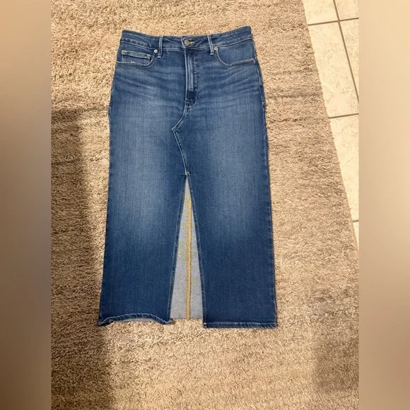 Good American Blue Denim Midi Skirt - Picture 2 of 10